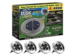 Set 4 lampi solare Metal Disk Lights